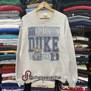 Vintage Duke University Sweatshirt, Retro Duke Blue Devils Basketball Shirt Tee